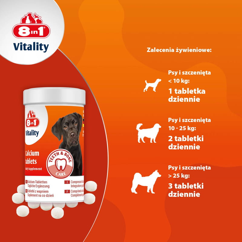 8in1 Vitality Wapń Witaminy dla psów kości i zęby 155 tabletek 7.jpg
